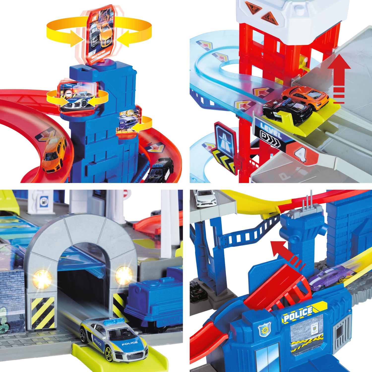 Majorette Super Chase Center Med 5 Biler