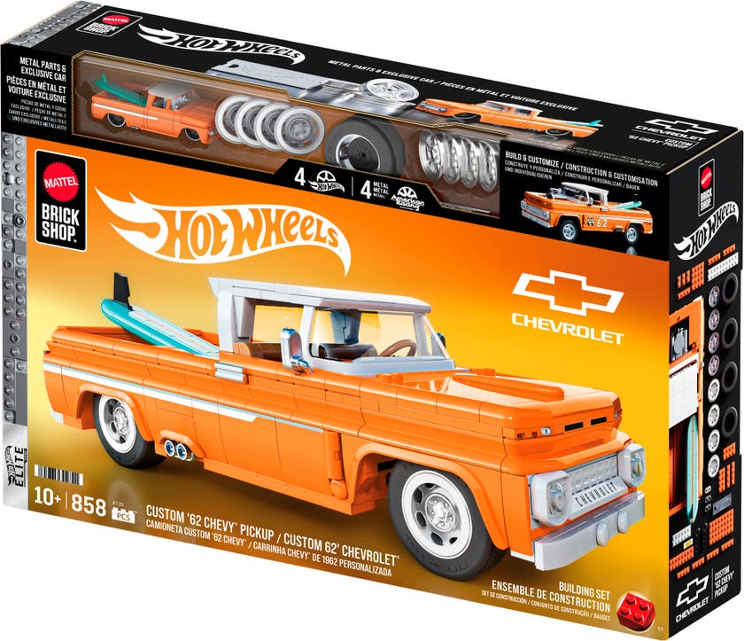 Mattel Brick Shop Hot Wheels Custom '62 Chevy Pickup konstruksjonsleke
