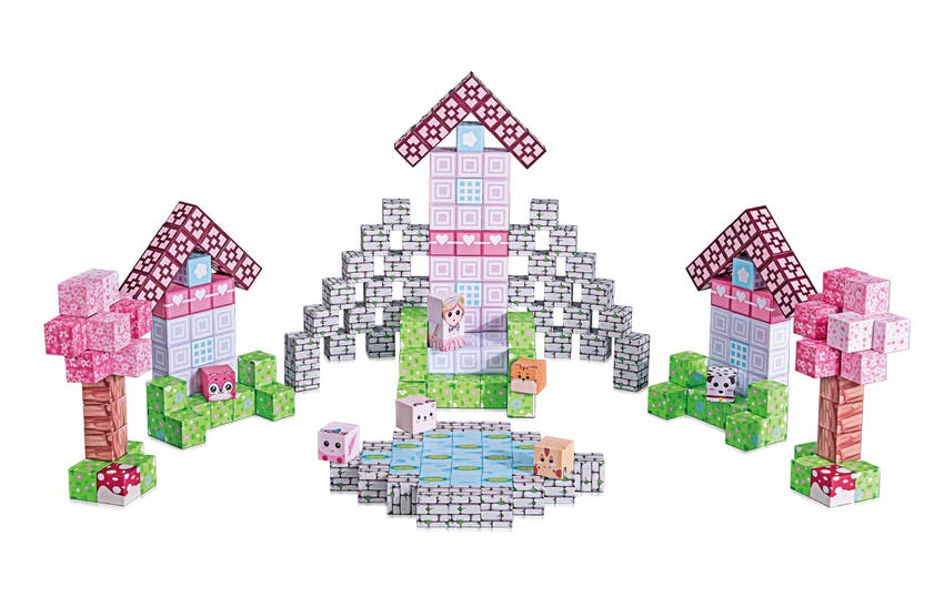Mag&Play Building Cubes 2 cm 239 stk Rosa