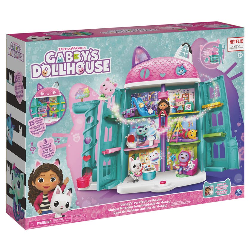 Gabby's Dollhouse Purrfect Dukkehus med 2 dukker og møbler