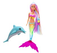 Steffi Love Mermaidizing dukke med lysende hale og delfin