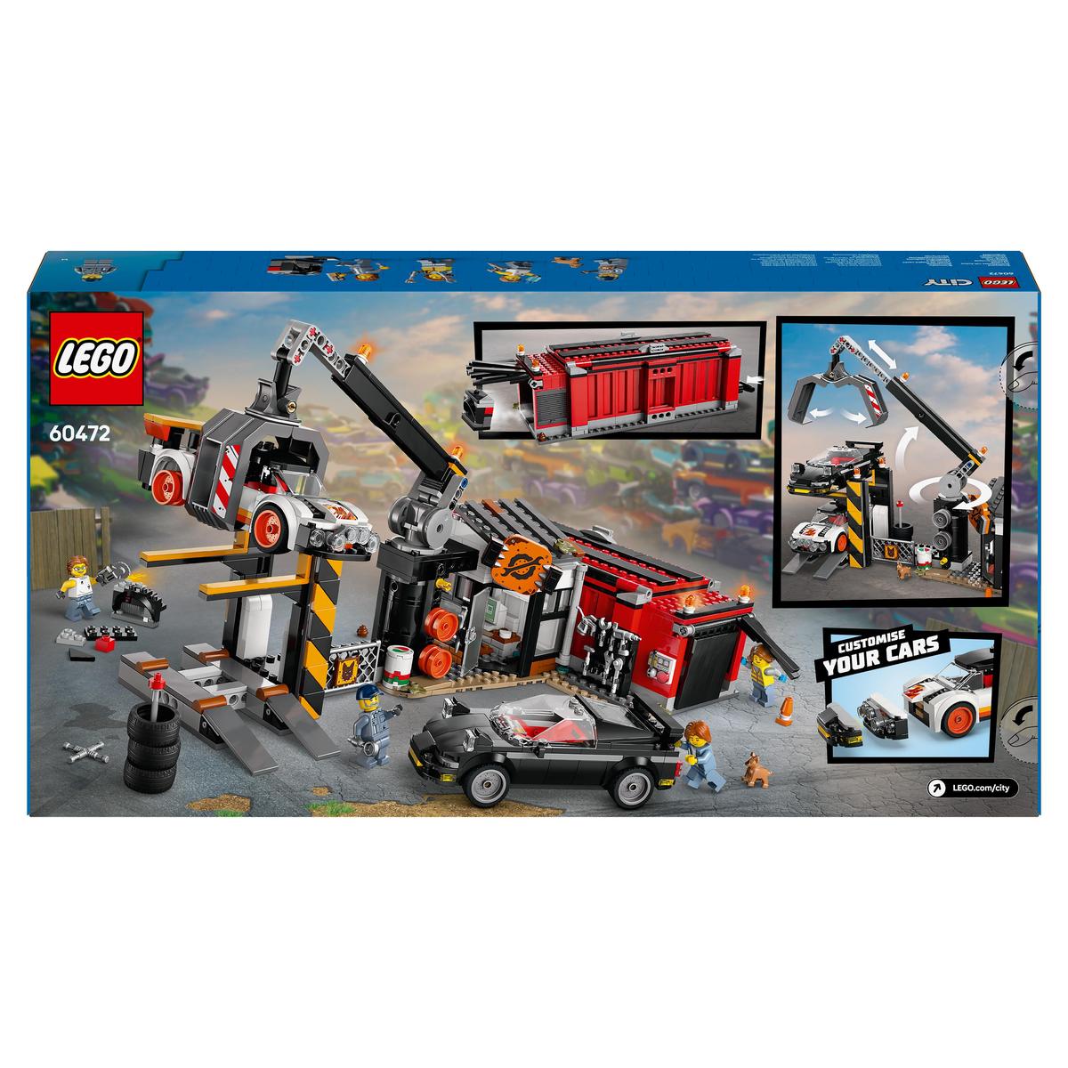 LEGO My City 60472, Skraphaug med biler
