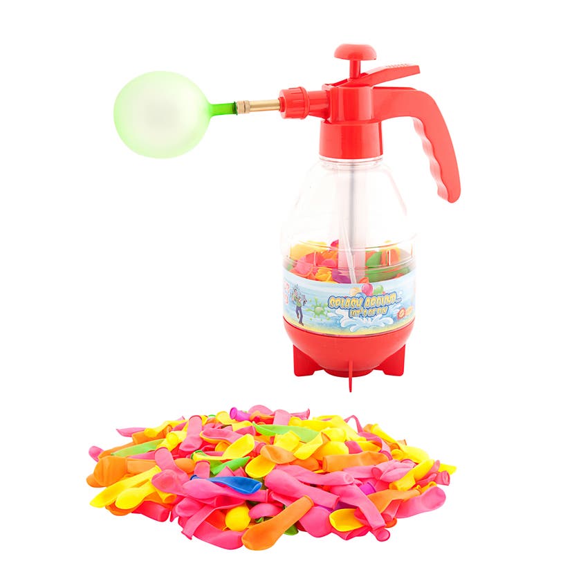 Vannpumpe med 250 ballonger