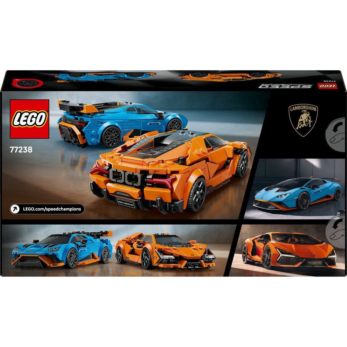 LEGO Speed Champions 77238, Lamborghini Revuelto & Huracán STO