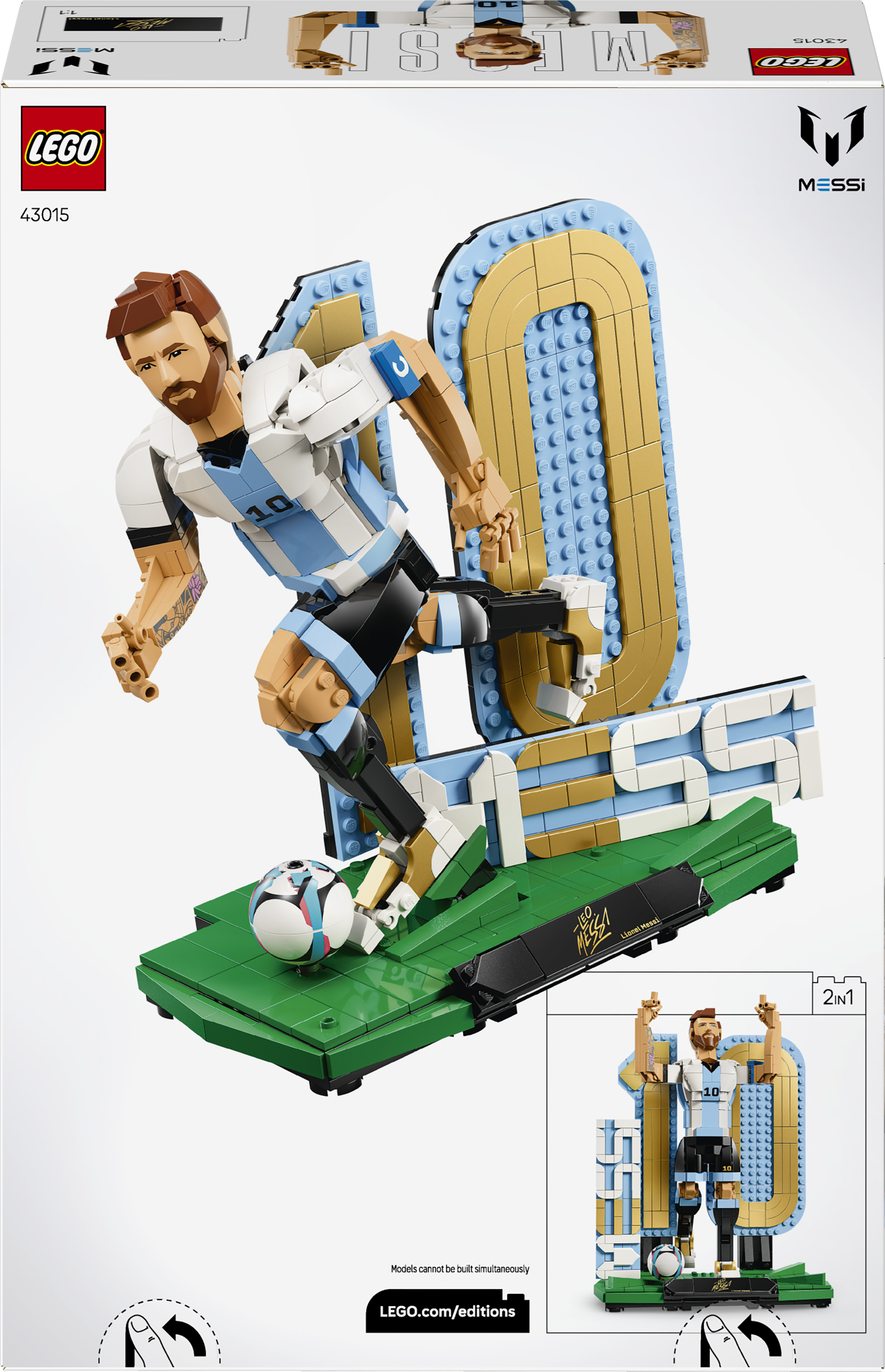 LEGO® Editions Fotball-legenden Lionel Messi. Byggesett 43015