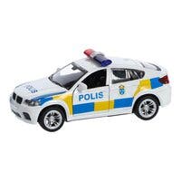 Politi bil i metall 1:32 Svensk