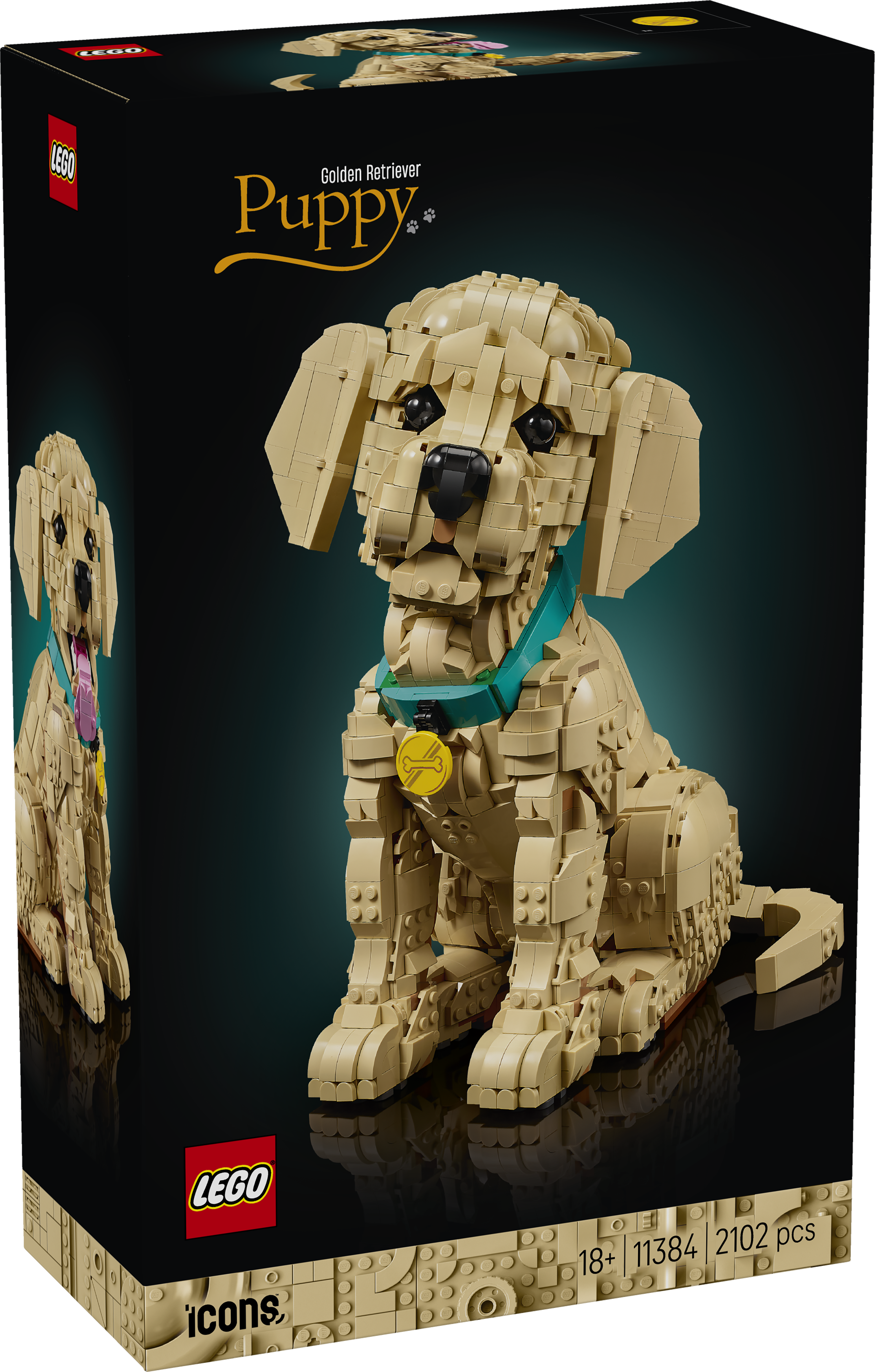 LEGO® Icons Golden retriever-valp, dyrefigur 11384