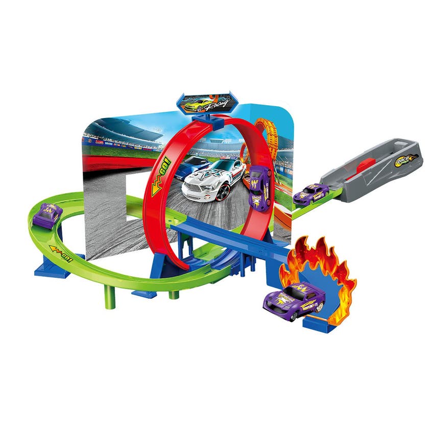 Track Racing, skyterampe med loop og 1 bil