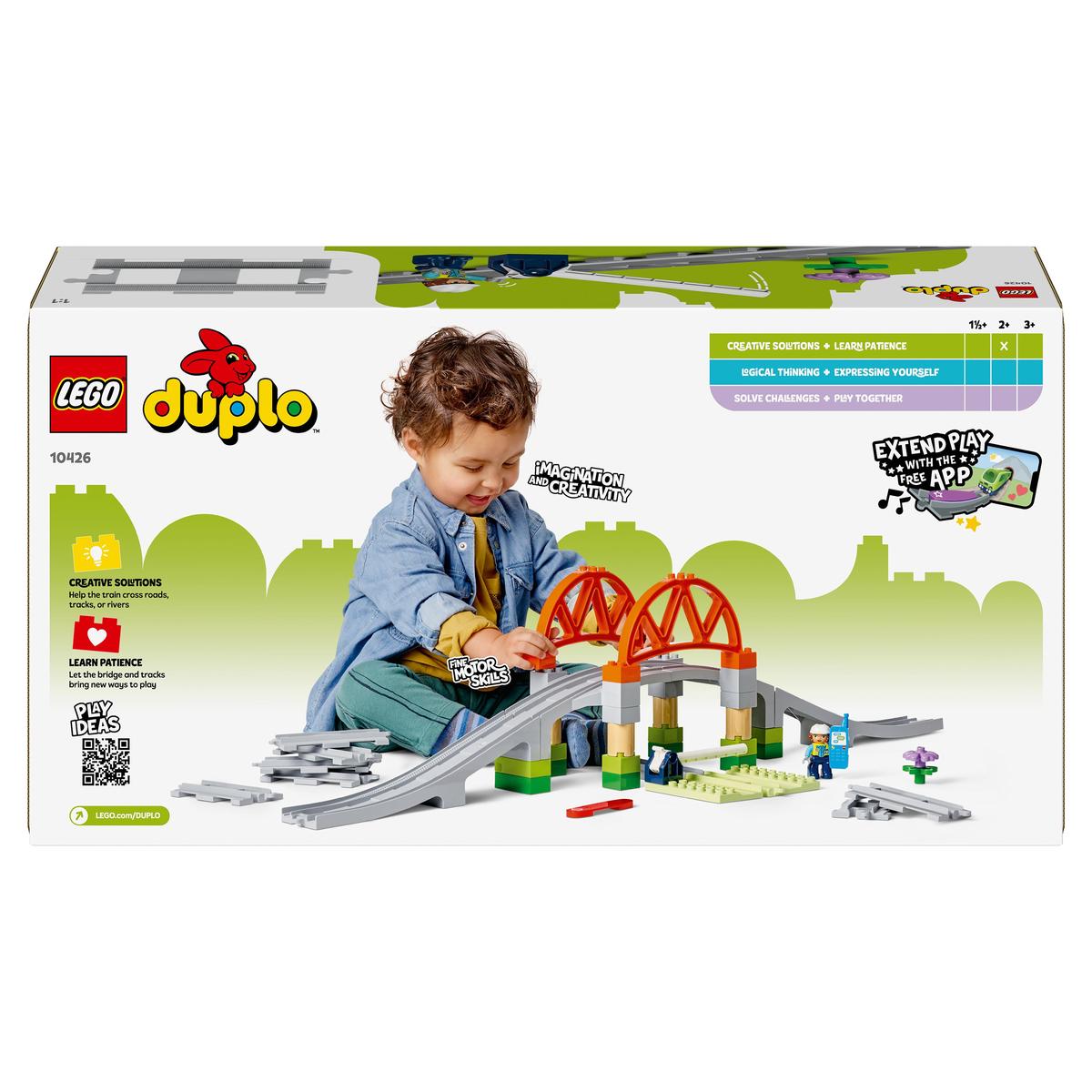 LEGO DUPLO Town 10426, Togbro og skinner – Ekspansjonssett