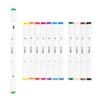 Illustrasjonsmarker, Standardfarger, Spiss 1+8 mm, 12 stk./