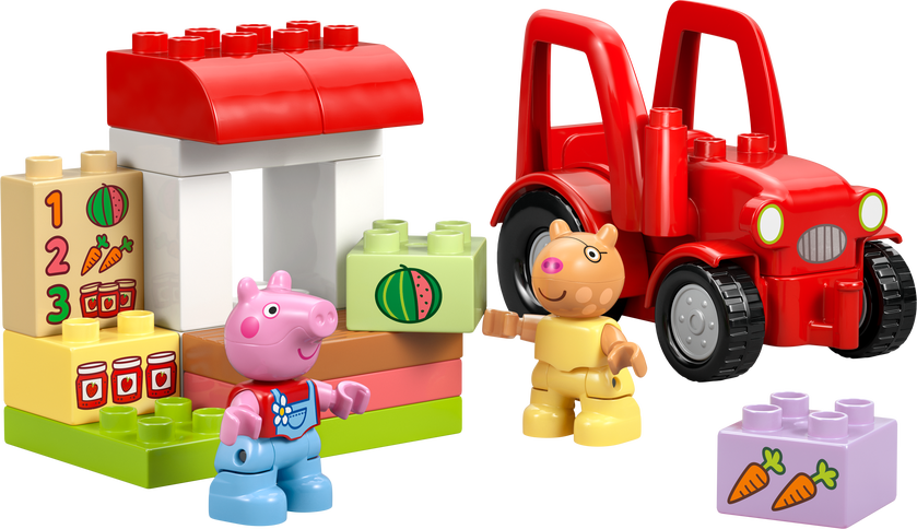 LEGO® DUPLO® Peppa Gris Traktor og marked, byggeleke 10468