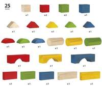BRIO, Fargede treklosser, 25 stk