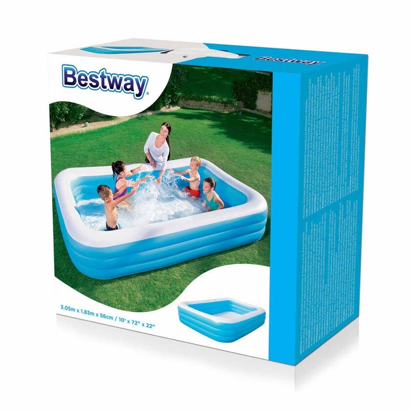 Bestway, Familiebasseng 3 ringer 305x183x56 cm 1161 liter