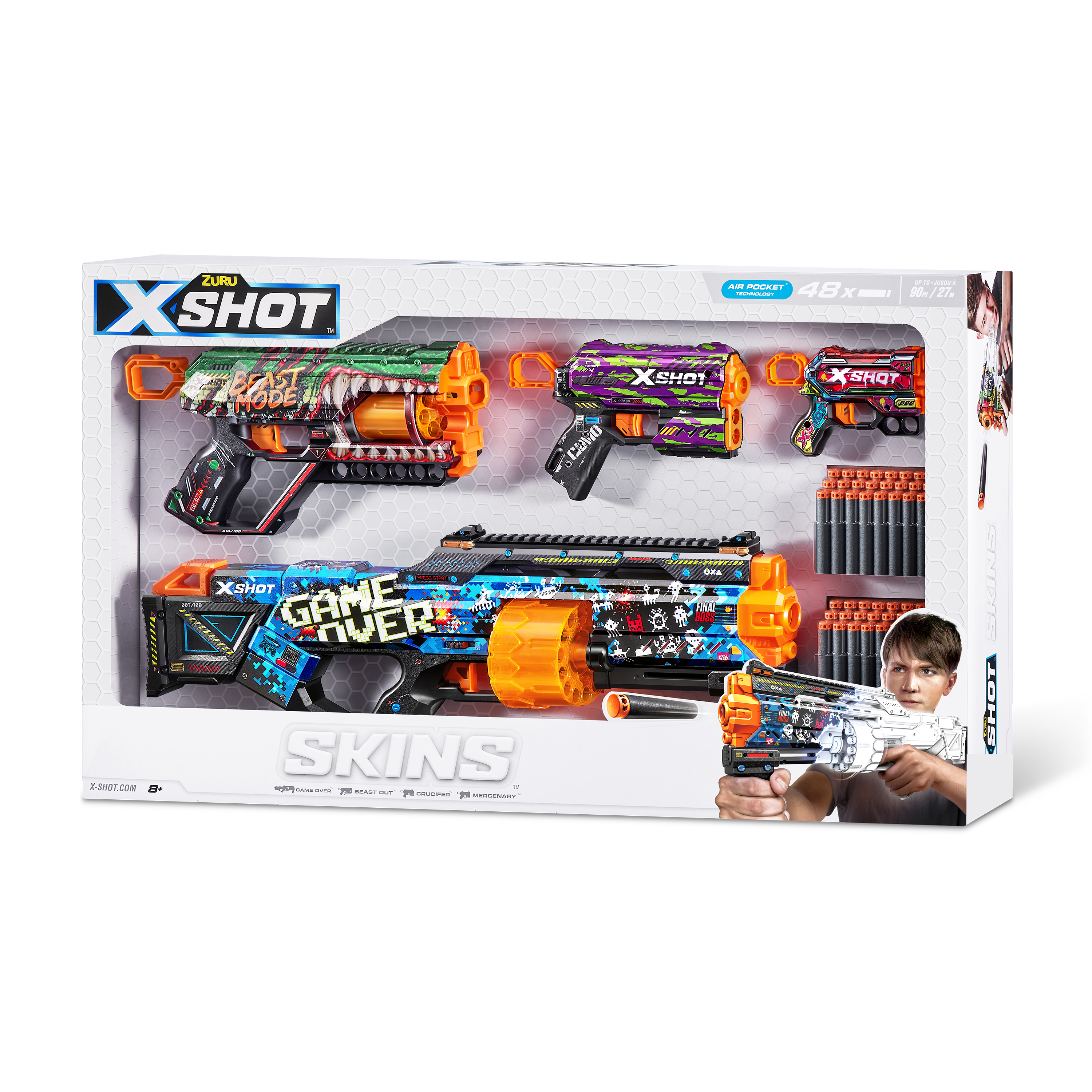 XSHOT Skins Mix Combo Last Stand, Griefer, Flux og Menace