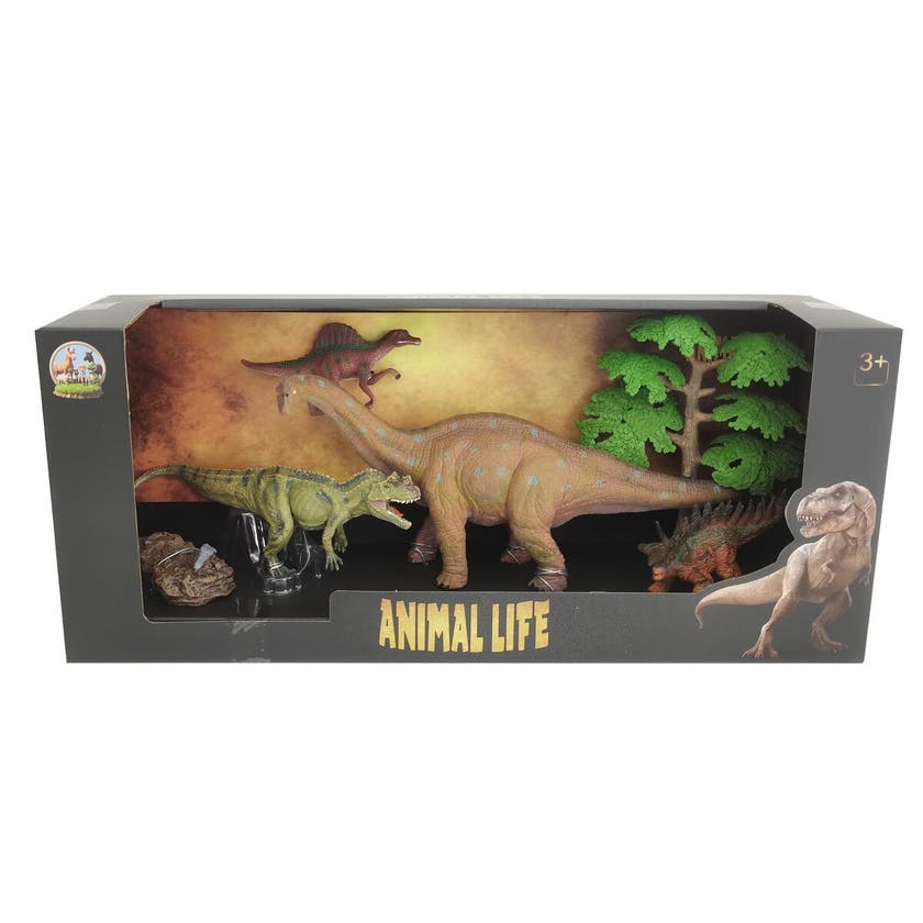 Animal Life, sett med 4 dinosaurer inkl. Brachiosaurus