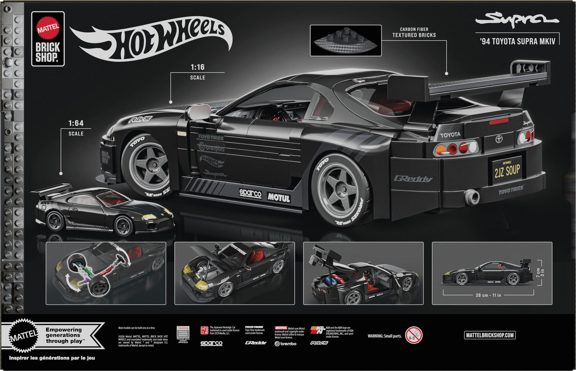Brick Shop Hot Wheels Toyota Supra MKIV Konstruksjonsleke