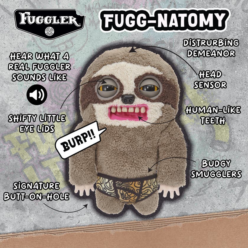 Fugglers Sickening Sloth Deluxe Puppetronic Kosedyr