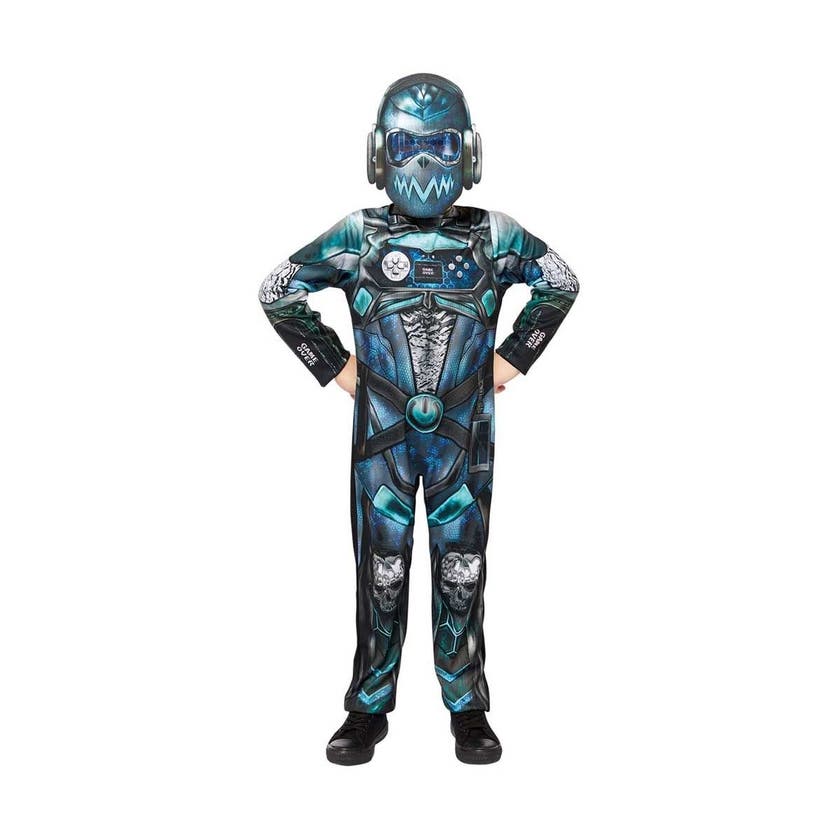 Halloween, Robotdresseroveralls Game Over 6-8 år. 128 cm