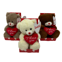 Sweeties - Valentine Bamse 15 cm med hjerte i myk plysj