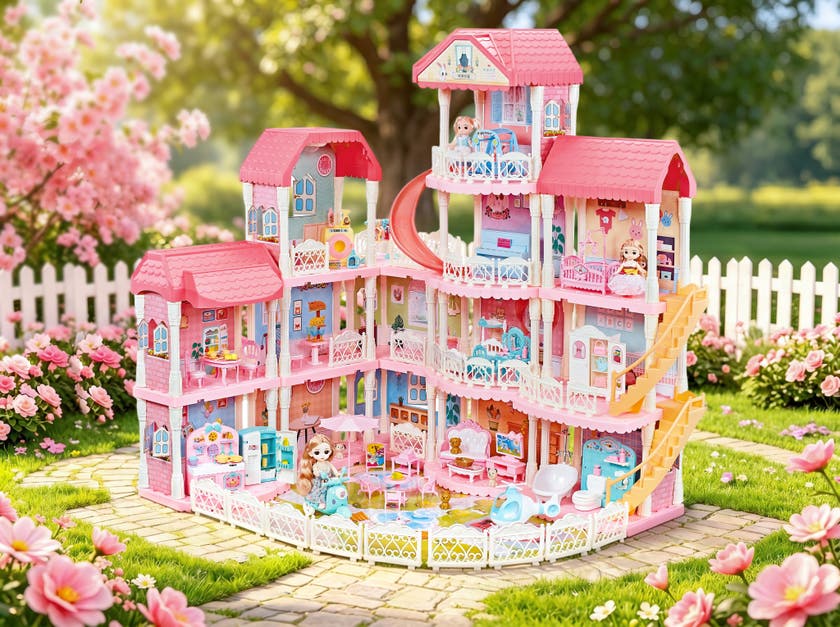 Be Friends Dreamy Rose Villa Dukkehus