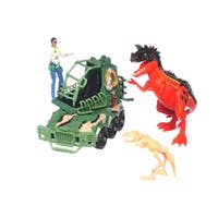 Dino Vs World, Jeger Jeep med figur og Dino