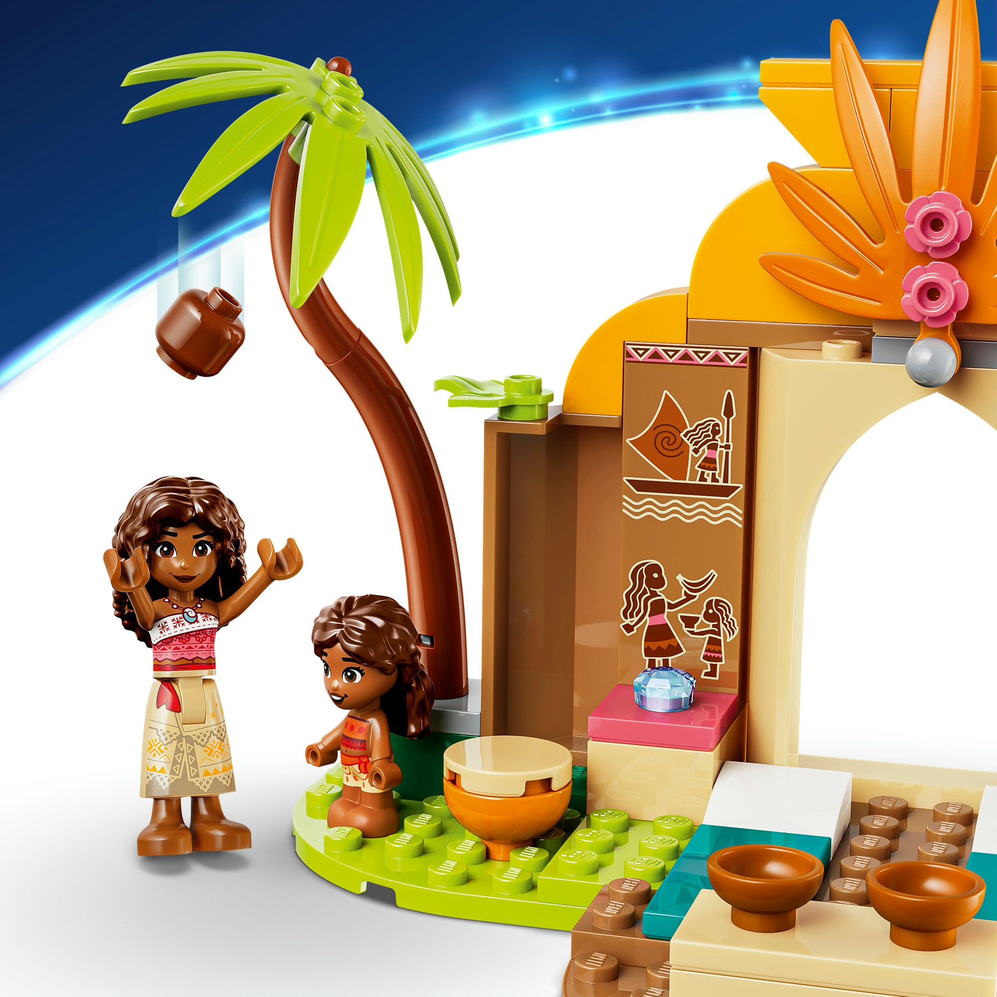 LEGO® ǀ Disney Vaiana Landsbyhus og båt, byggeleke 43282