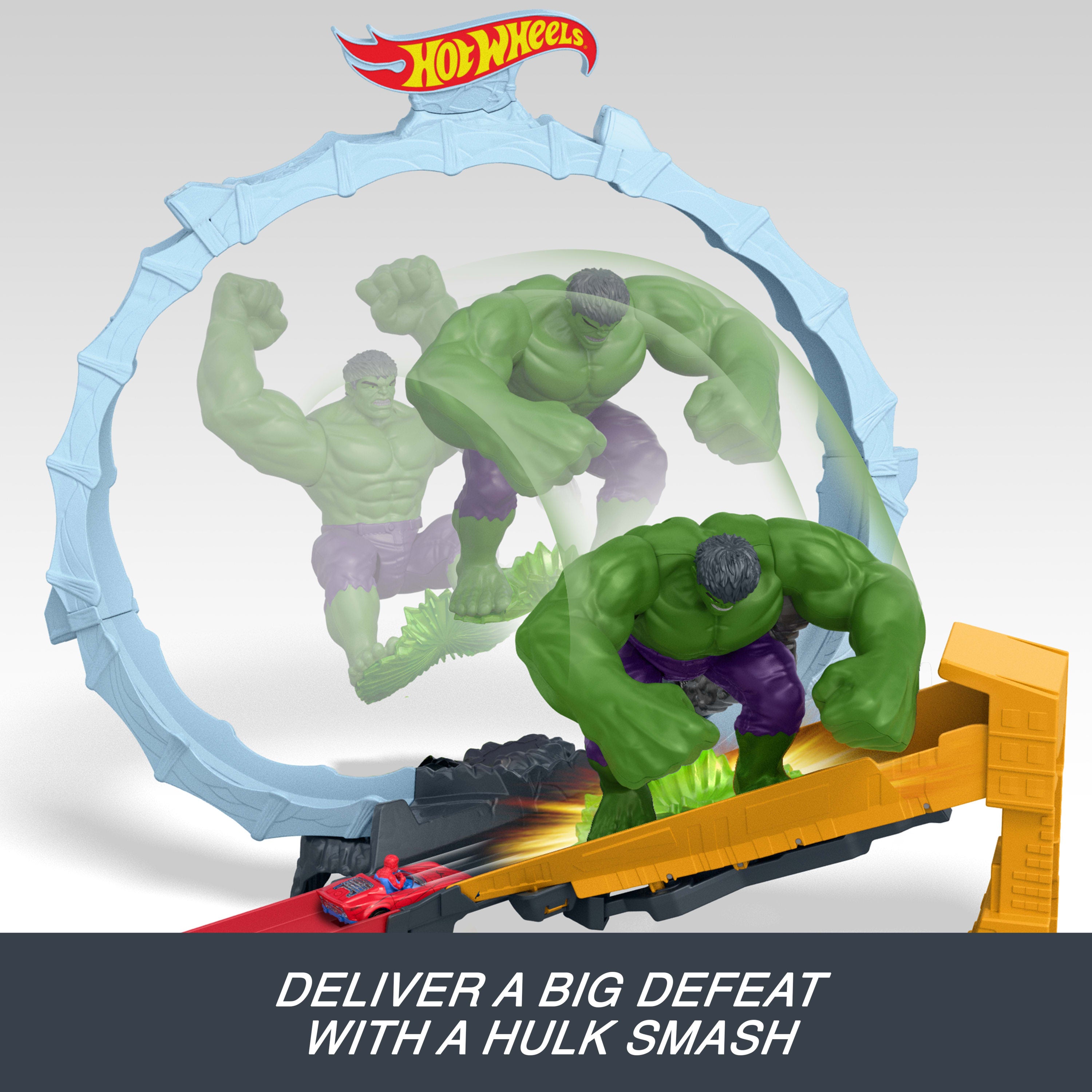 Hot Wheels Superstar Speeders Spider-Man & Hulk banset