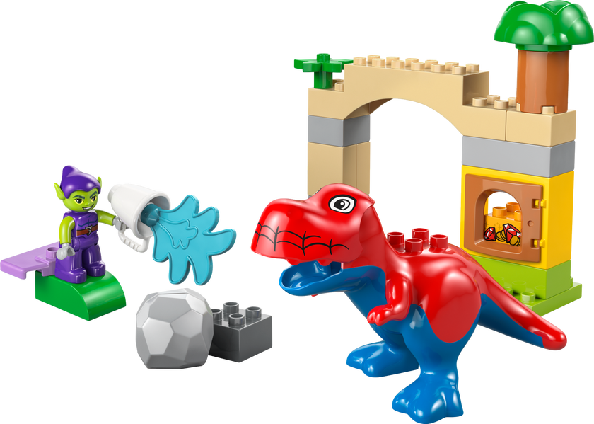 LEGO® DUPLO® │Marvel Dinosauren Spidey-Rex mot Green Goblin. Byggbar superheltleke for småbarn 10463