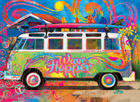 VW Bus Wave Hopper Puslespill i Metallboks