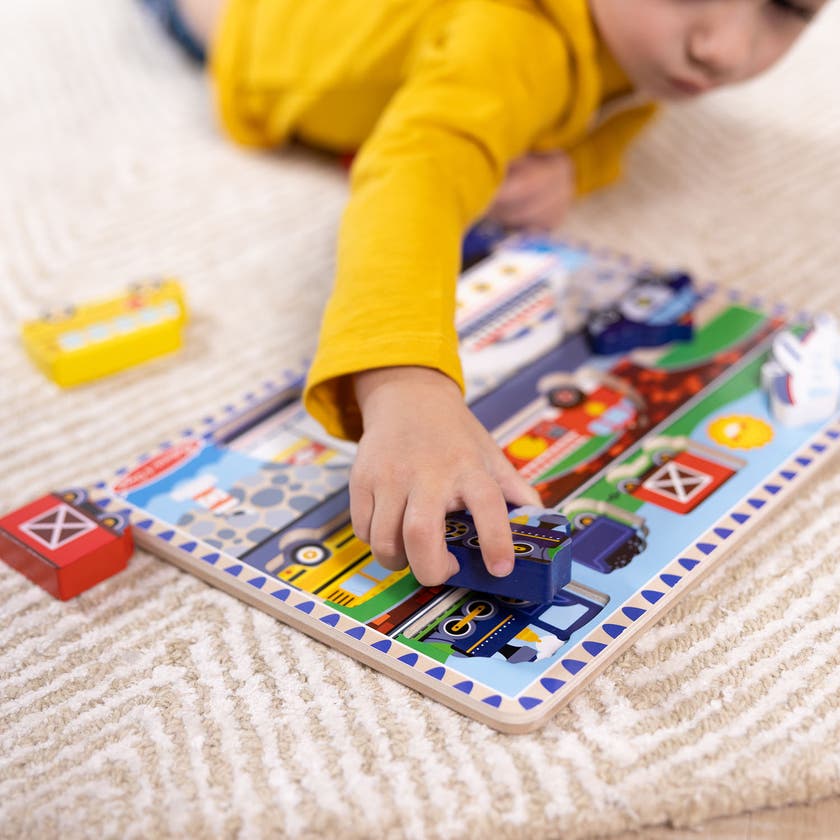 Wooden Chunky Puzzle Vehicles