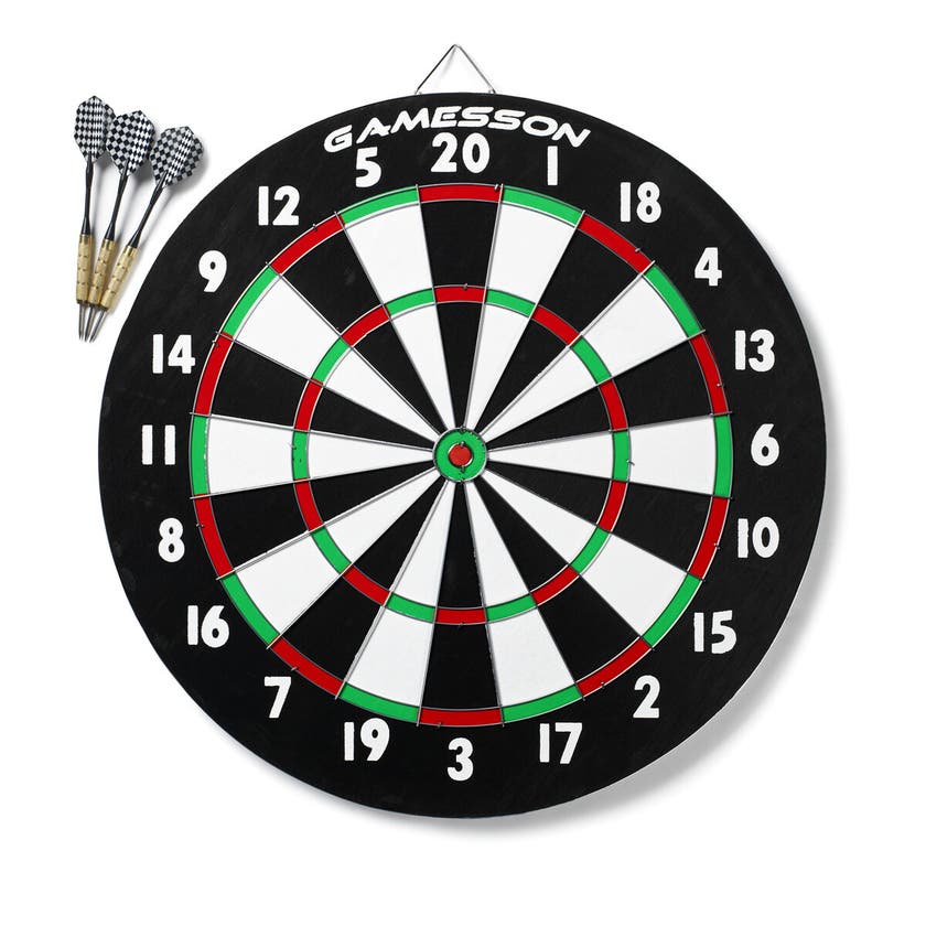 Gamesson Darttavle, papir tavle, inkludert 2 sett med 3 pile