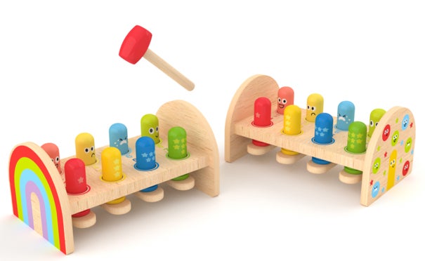 Hape Rainbow Hammer Bench
