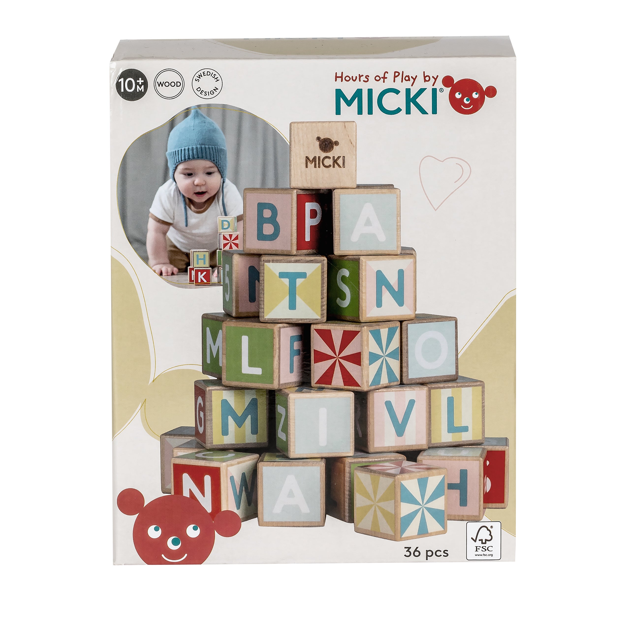 Micki bokstavsklosser 36 stk