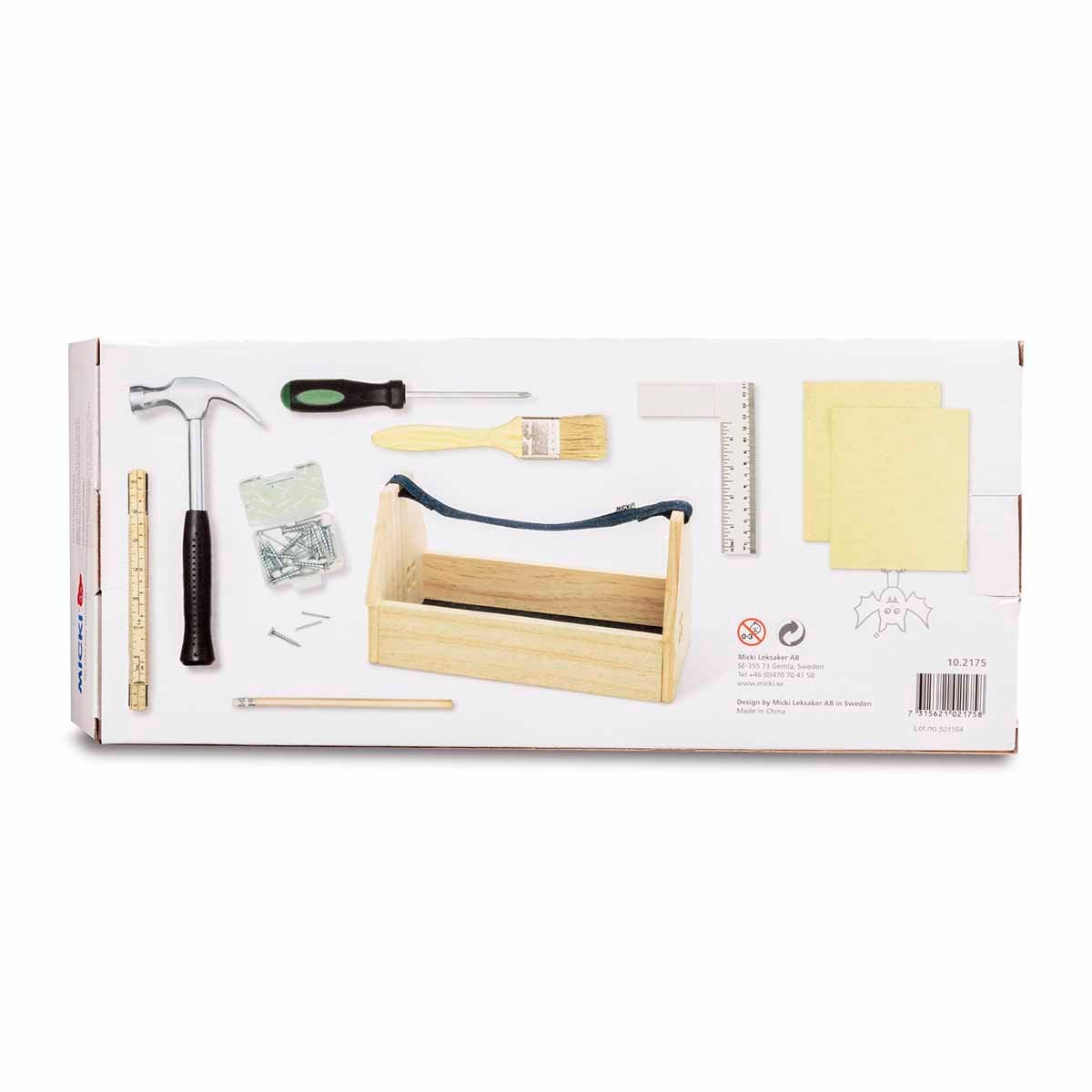 Snekkerkasse med verktøy