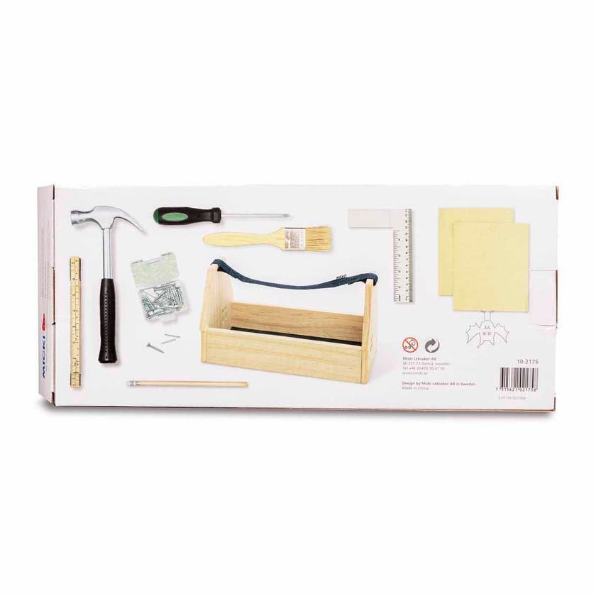 Snekkerkasse med verktøy