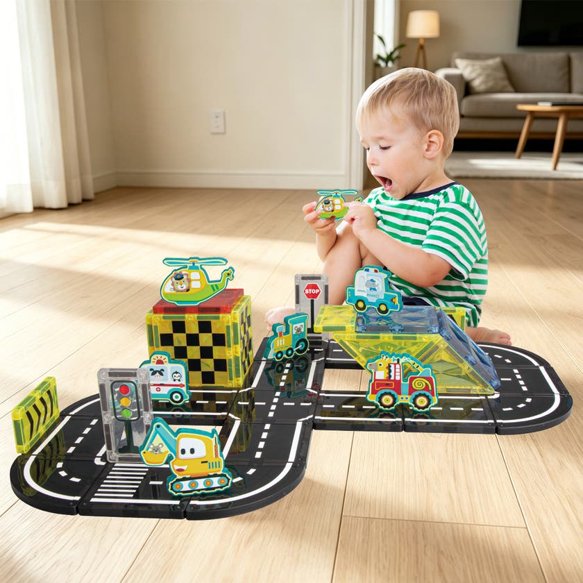 Mag&Play Building Blocks bilbaner 39 deler