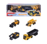 Majorette Volvo Anleggsbil Gaveeske 4-Pack