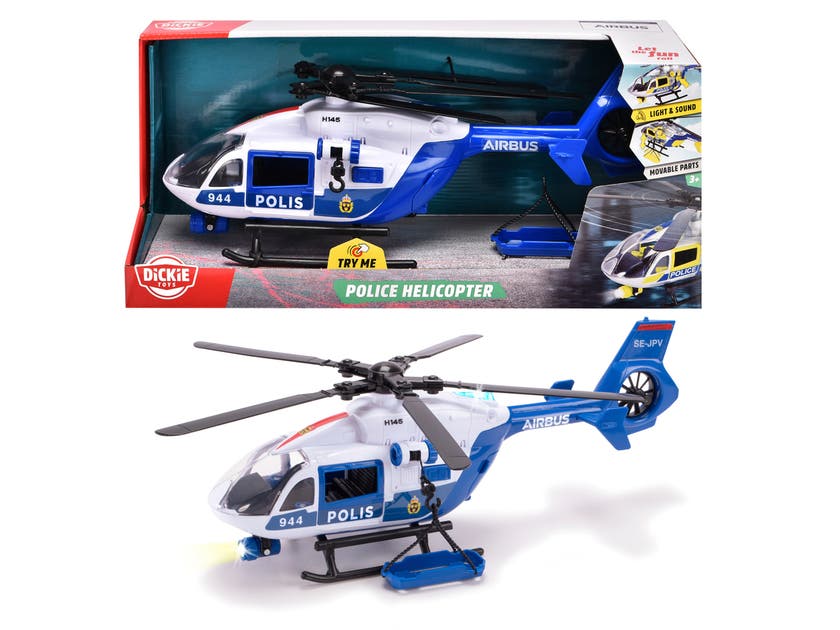 Dickie Toys politihelikopter 36 cm med lys og lyd
