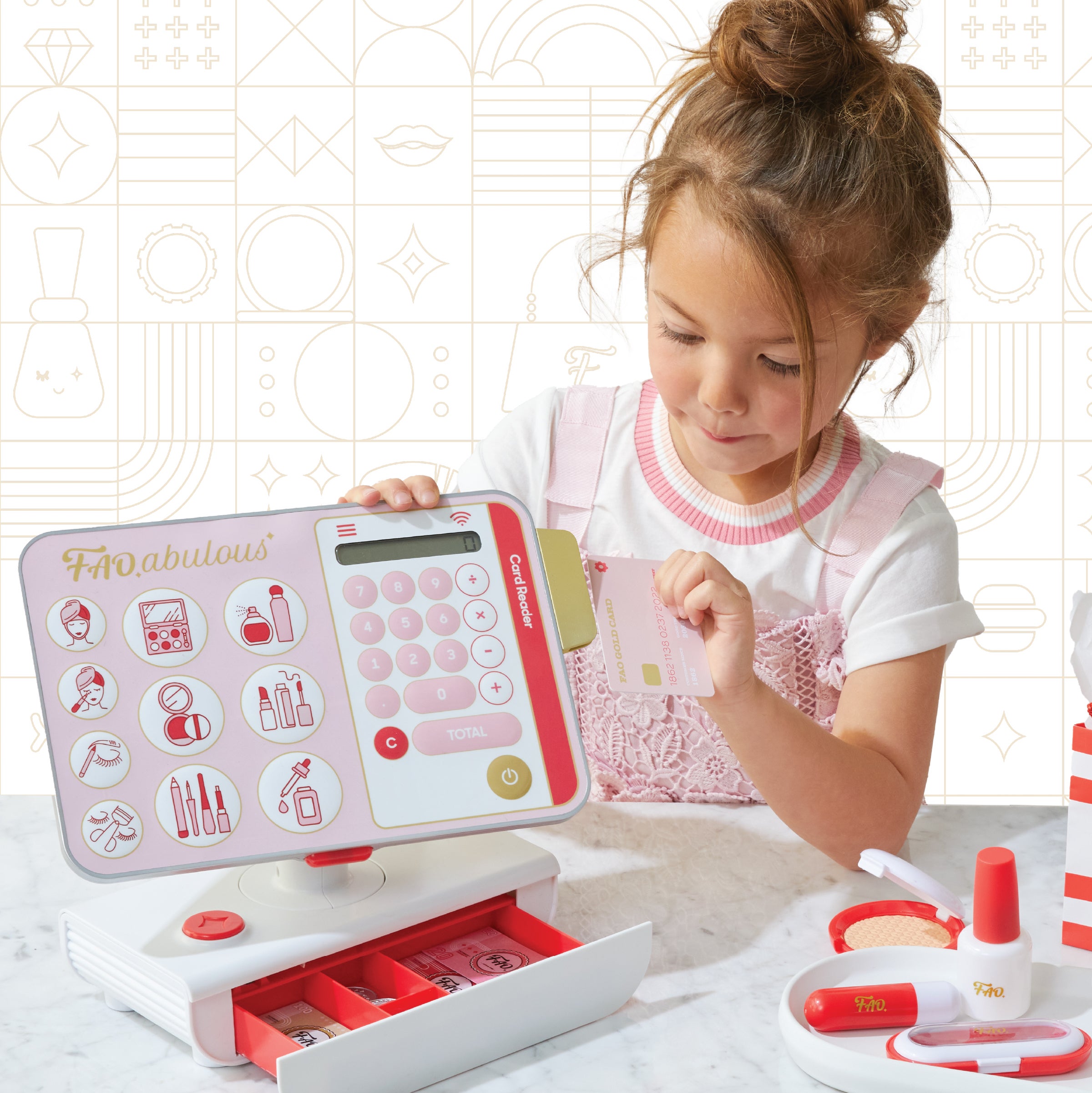 FAO SCHWARZ Sminkbutikk med kassasystem