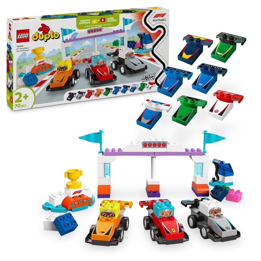 LEGO DUPLO Town 10445, F1® Team – racerbiler og sjåfører