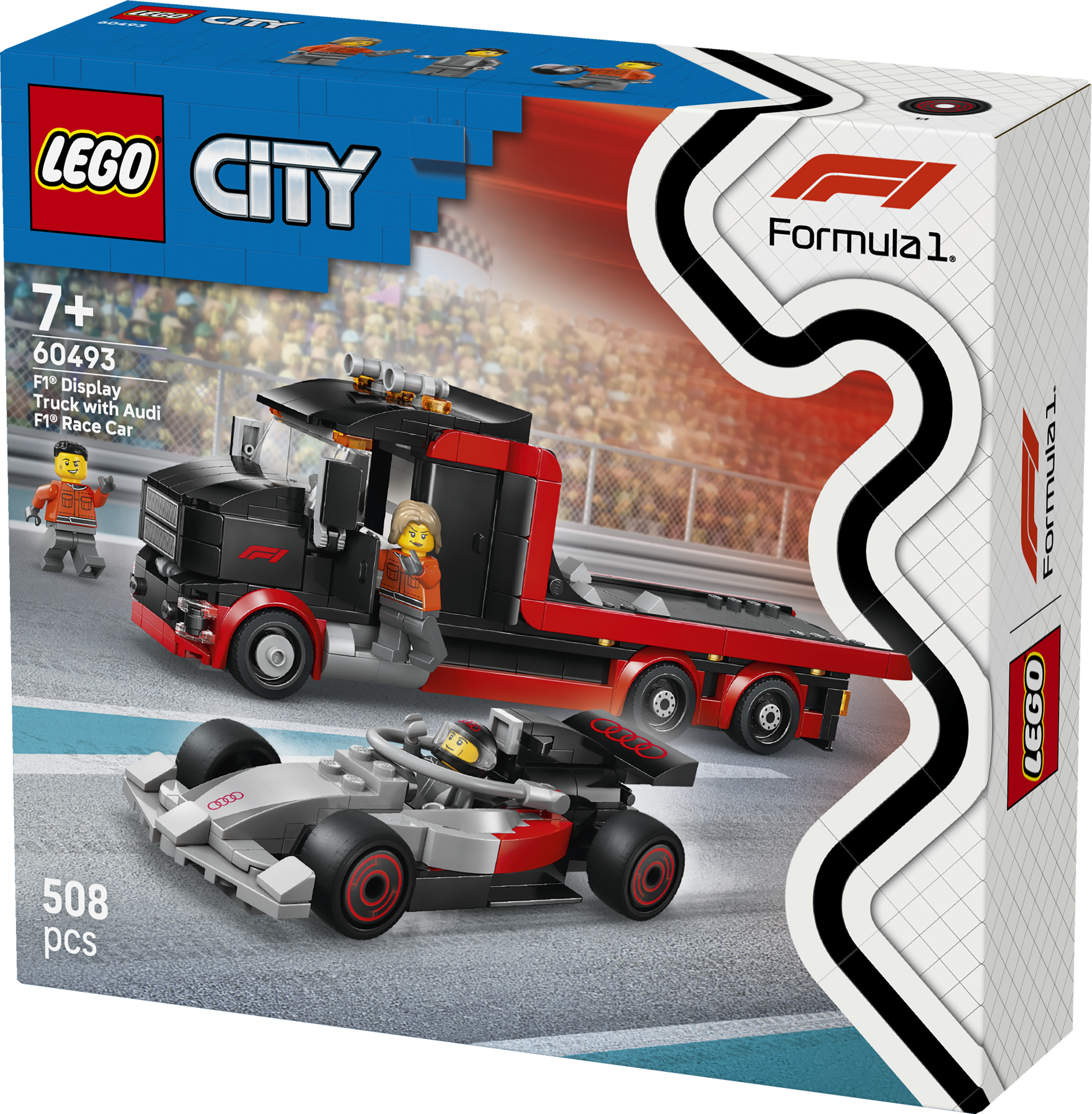LEGO® City F1®-trailer med Audi F1®-racerbil leke 60493