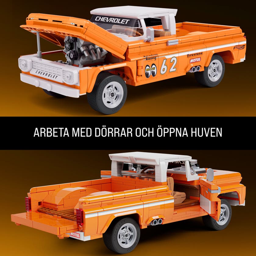 Mattel Brick Shop Hot Wheels Custom '62 Chevy Pickup konstruksjonsleke