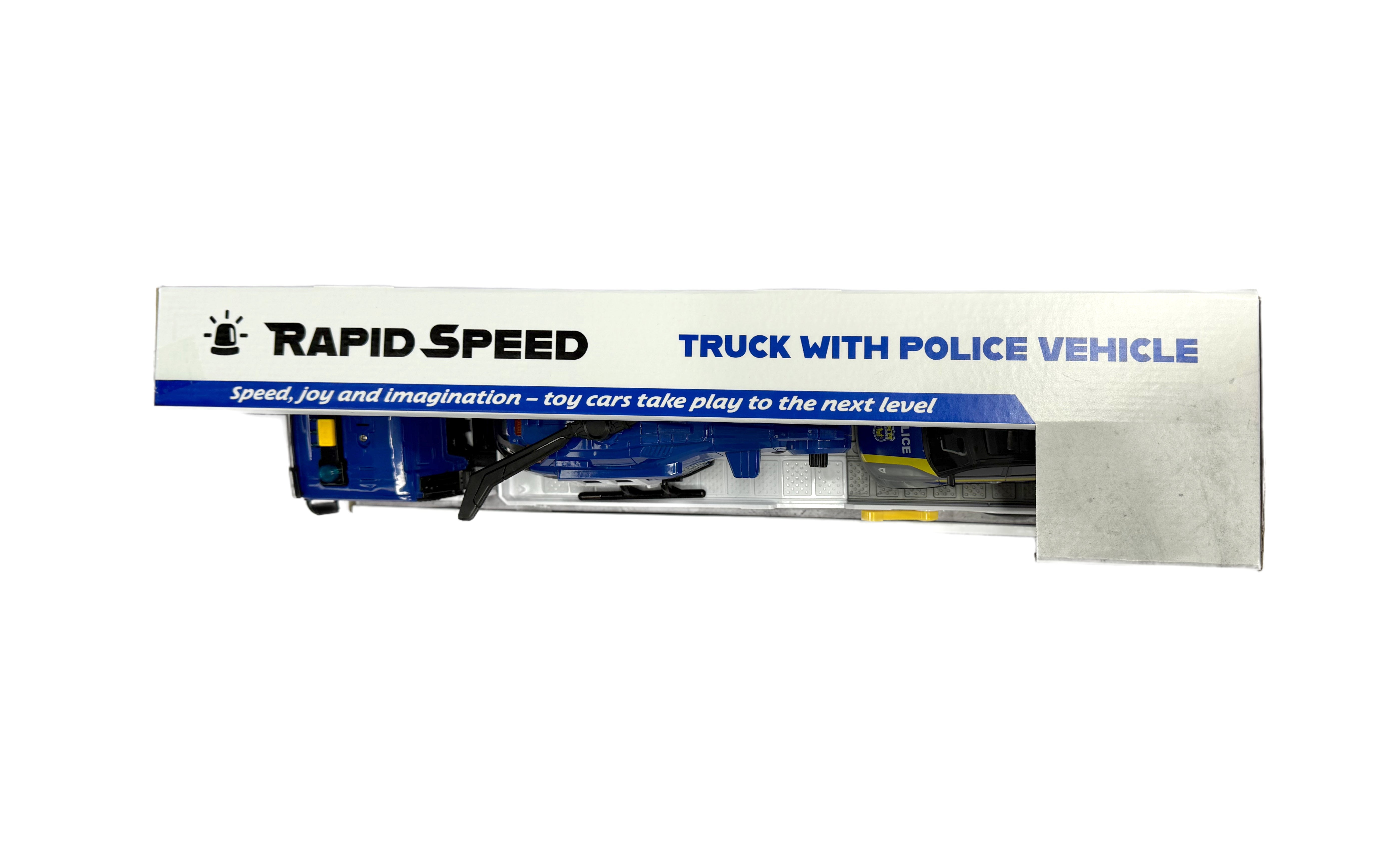 Rapid Speed Langtrailer med politibil og helikopter