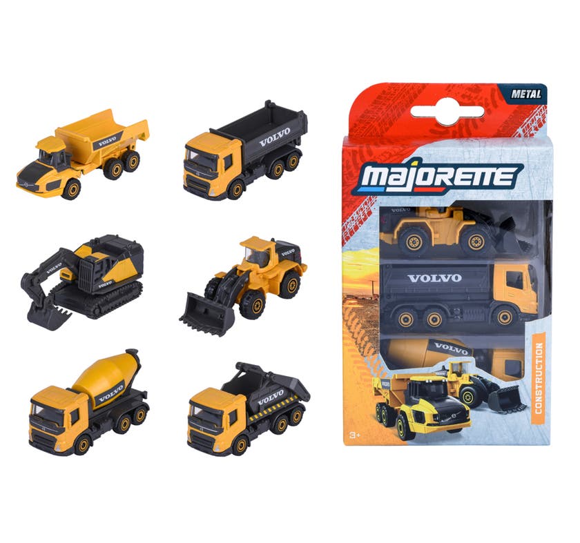Majorette Volvo Anleggskjøretøy 3-Pack