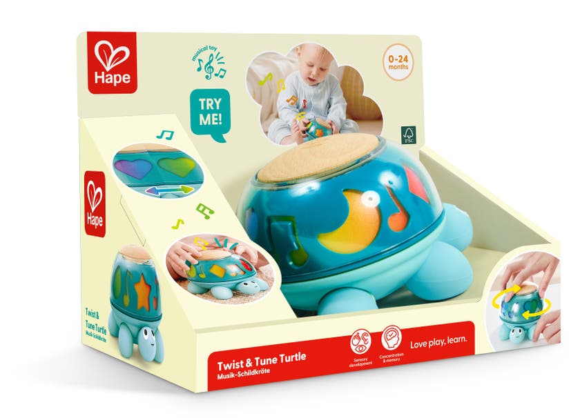 Hape Twist & Tune Musical Turtle – musikkskilpadde