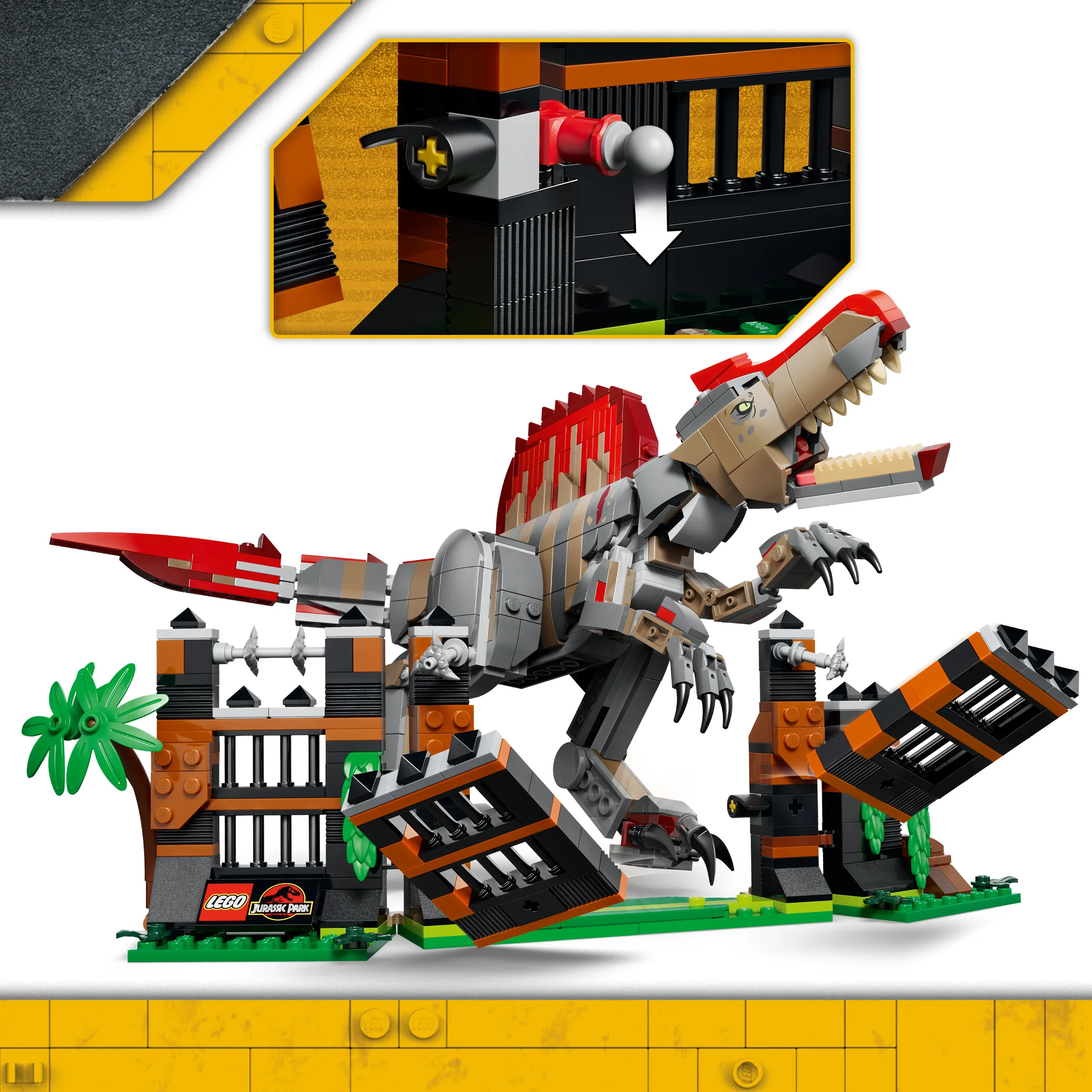LEGO® Dinosaurflukt med spinosaurus 77982