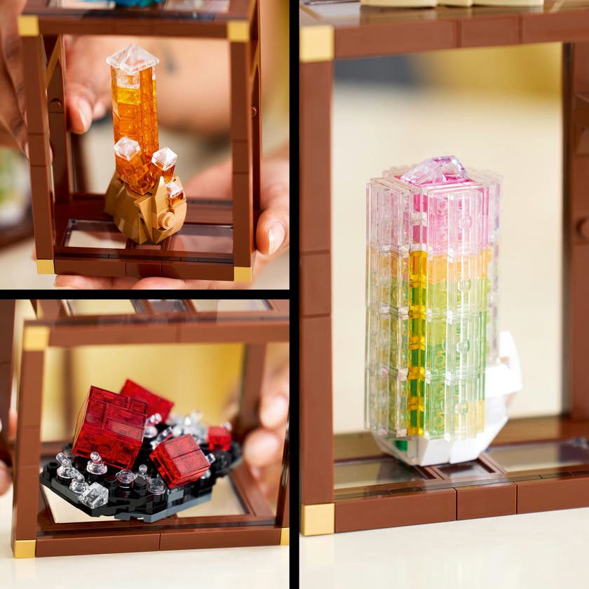 LEGO® Ideas Mineralsamling, Utstillingshyller med krystaller, Stueinnredning 21362