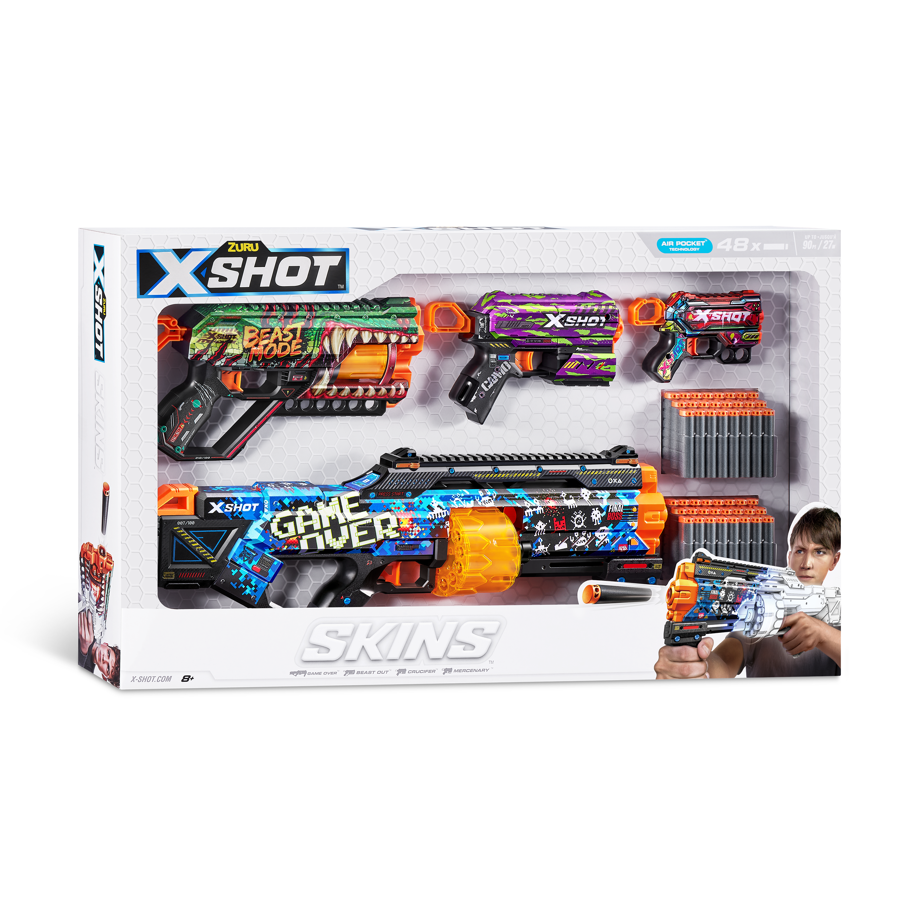 XSHOT Skins Mix Combo Last Stand, Griefer, Flux og Menace