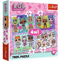 Trefl tegneserie-puslespill 4-pakk