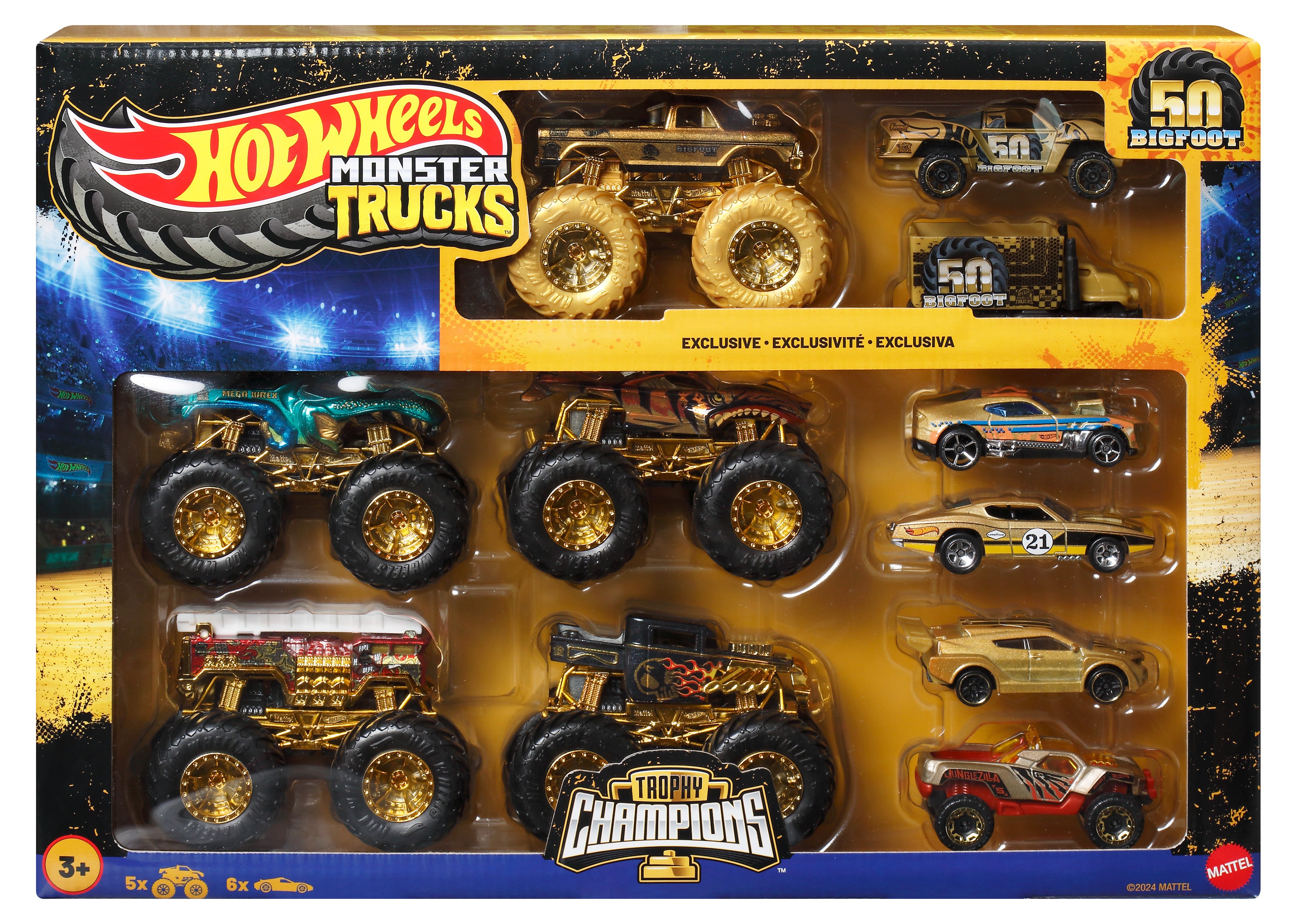 Monster Trucks Bigfoot Trophy Champions Set